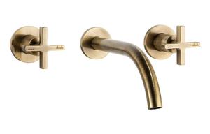 Abode Serenitie Wall Mounted Basin/Bath Mixer - Antique Brass